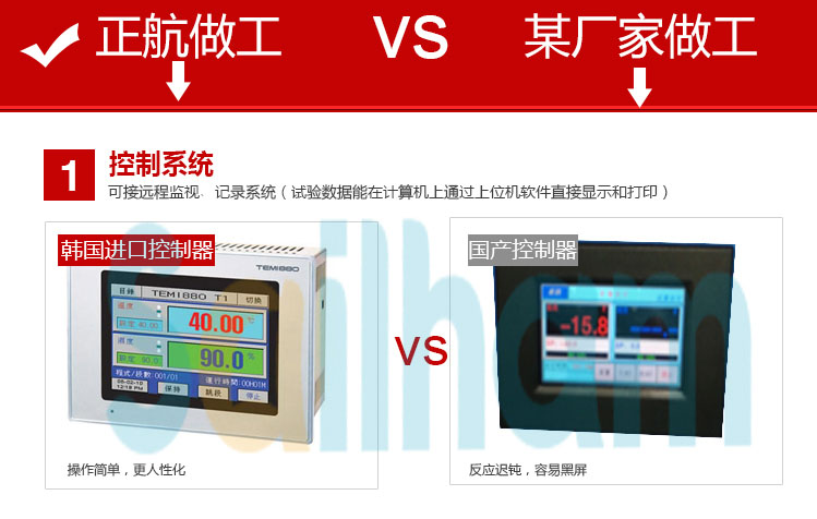恒溫恒濕試驗箱燈管對比